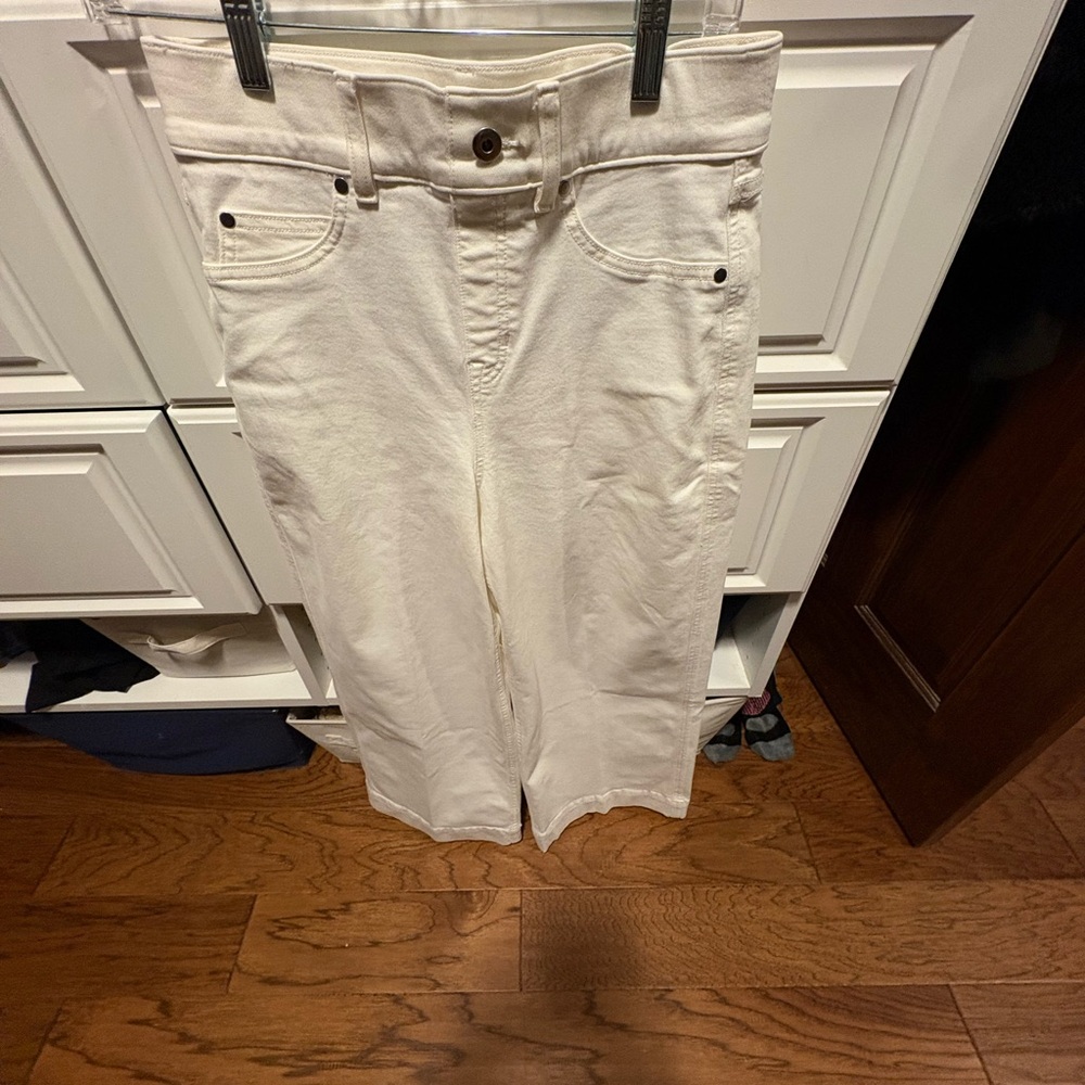 SPANX Chalk Wash Wide Leg Jeans